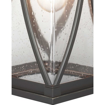 Antique Bronze Outdoor Hanging Lantern with Clear Seeded Glass