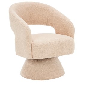 NicBex Velvet Swivel Barrel Accent Chair,Upholstered Swivel Living Room Chairs with Mid-Height Backrest,Accent Chairs for Living Room - 1 of 4