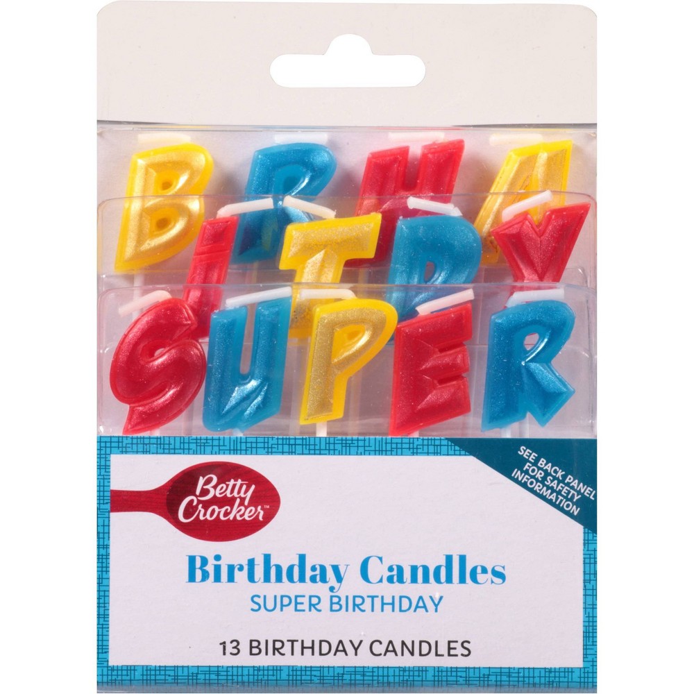 Betty Crocker Premium Super Hero Birthday Candles 13ct