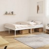 vidaXL Classic White Metal Bed Frame with Detailed Headboard, Powder-Coated Steel Construction - 2 of 4