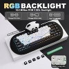 MaseiKar C68 Panda Wireless Mechanical Gaming Keyboard,68 Keys Layout with PBT Keycaps,RGB Backlit, Hot Swappable,BT5.0/2.4G/Wired - 2 of 4