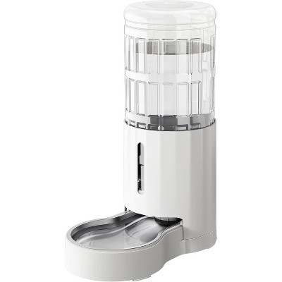 Stainless Steel Pet Water Dispenser, Automatic BPA-Free Gravity Waterer with Large Drinking Area