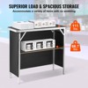 VEVOR Folding Portable Bar Table, Tradeshow Podium Table for Indoor, Outdoor, Party, Picnic, Exhibition, Includes Carrying Case, Black - 4 of 4