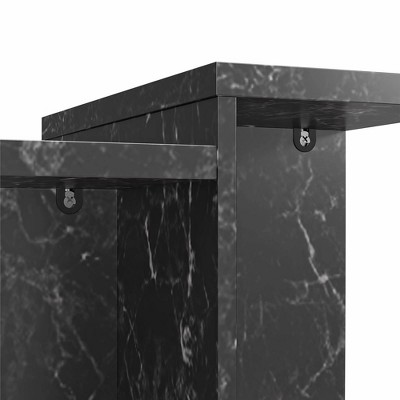 Brielle Black Faux Marble Rectangular Accent Table