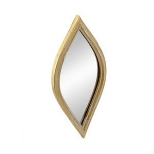 FONTOI 2PCS Retro Wall Mirror, Vanity Mirror, Decorative Mirror Wall Decor for Living Room, Cloakroom, Entryway, Antique Gold, 0.6"*9.5"*4.5" - 1 of 4