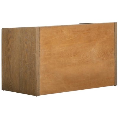 Percy Transitional 34'' Beige Linen and Rustic Oak Storage Bench