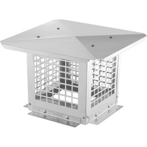 Chimney Cap, Outside Roof Rain Cap,Stainless Steel Fireplace Exhaust Cap, Exterior Stove Pipe Cap, Easy Installation, Adjustable Roof Cap for Vent - 1 of 4