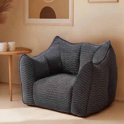 Comfortable Chenille Bean Bag Sofa Chair, Square Lazy Couch, Highly Resilient Foam Sea for Living Rooms & Bedrooms – Cuddlewood