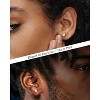 Molenia Moissanite Stud Earrings for Women Men: 18K White Gold 925 Sterling Silver Trendy Earrings Dainty Jewelry Gifts - 2 of 4