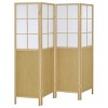 Vynxaria Gabby Natural 4-Panel Room Divider Folding Shoji Screen - 3 of 4