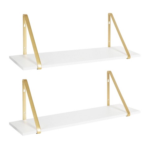 Adela Wood/metal Decorative Wall Shelf - Kate & Laurel All Things Decor :  Target