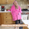 Women’s Leisure Studio Blanket Hoodie Woman Flannel Oversized Sweatshirt, Soft Fleece Loungewear Blanket Hoodie Wearable, Gift Woman - Tirrinia - 2 of 4