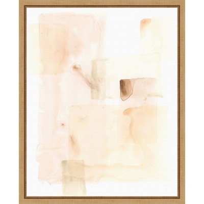Liquid Chiffon I Beige and Light Brown Canvas Print