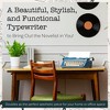 Maplefield Manual Typewriter - Cute Desk Decor for Home and Office - Easy Setup, Great Gift for Writers and Authors (Blue) - 2 of 4