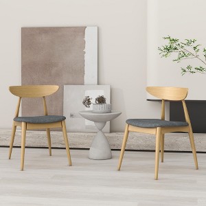 KWPZQEB Dining Chairs Set of 2, Modern Chairs with Plush Cushions and Comfy Backrest, Wooden Dining Chairs for Dining Room, Living Room - 1 of 4