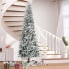 TopComfy Christmas Tree Stand 9FT Snow Flocked Pine Tree with Realistic Branches for Holiday Decor, Green, 35.5"*35.5"*106.3" - 4 of 4