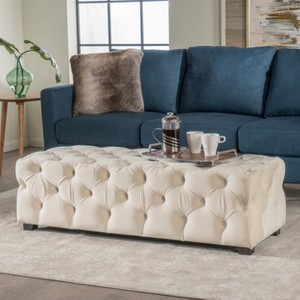 Piper Tufted Rectangular Ottoman Bench - Christopher Knight Home - 1 of 4