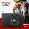 Pyle Slim Subwoofer Box System - Compact Truck Audio Enclosure - PSBS10 - 3 of 4