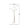 Signature Design by Ashley Taliya Arc Floor Lamp White/Metallic: Contemporary 5-Head, Dimmable, Marble Base - 4 of 4
