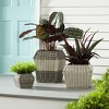 Evergreen Short Resin Wicker Planter Set of 3 - 3 of 4