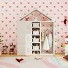 Infans Kids Costume Storage Closet Children Pretend Dresser Storage Bins Shelves White - 3 of 4