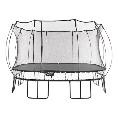 Springfree Trampoline S155 Kids Jumbo Square 13 Foot Trampoline w/ Safety Enclosure Net and SoftEdge Jump Bounce Mat for Outdoor Backyard Bouncing