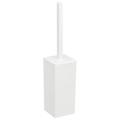 mDesign Square Plastic Toilet Bowl Brush and Holder for Bathroom : Target