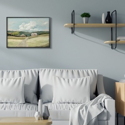 Ebony Framed Countryside Landscape Canvas Wall Art, 24 x 30