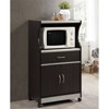 Microwave Kitchen Cart in Chocolate Gray - Hodedah - 2 of 4