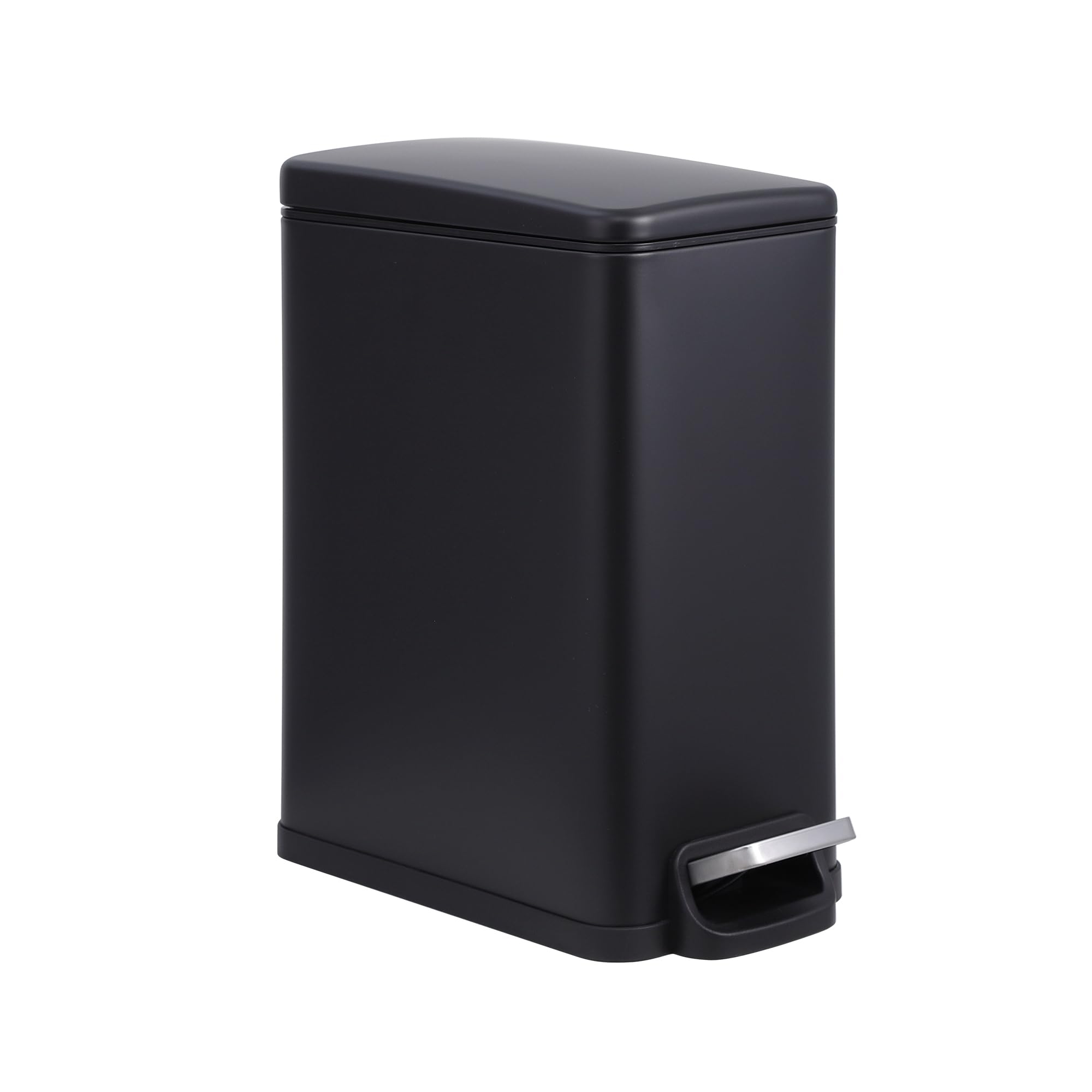 10 Liter / 2.6 Gallon Step Small Garbage Can with Removable Inner Bucket, Stainless Steel Wastebasket for Bedroom Office Toilet