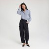 Women's Barrel Leg Pleated Cargo Pants - A New Day™ - 3 of 4