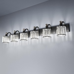 Modern Crystal Vanity Light - Bathroom Mirror Lighting Fixture with Sleek Contemporary Design - 1 of 4