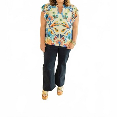 Women's Cecilia High Rise Patch Pocket Ankle Flare Jeans - Plus - RISEN