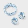 Hair Headwrap with Cuffs Set 3pc - Wild Fable™ Blue Floral - 2 of 3