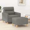 vidaXL Sofa Chair with Footstool - Dark Gray 23.6" - 4 of 4