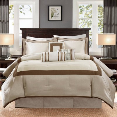 California King Taupe Brown Microfiber Comforter Set