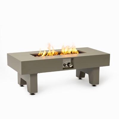 Gray 42 inch Iron Fire Pit Table for Patio Backyard Deck Outdoor Fireplaces Stove