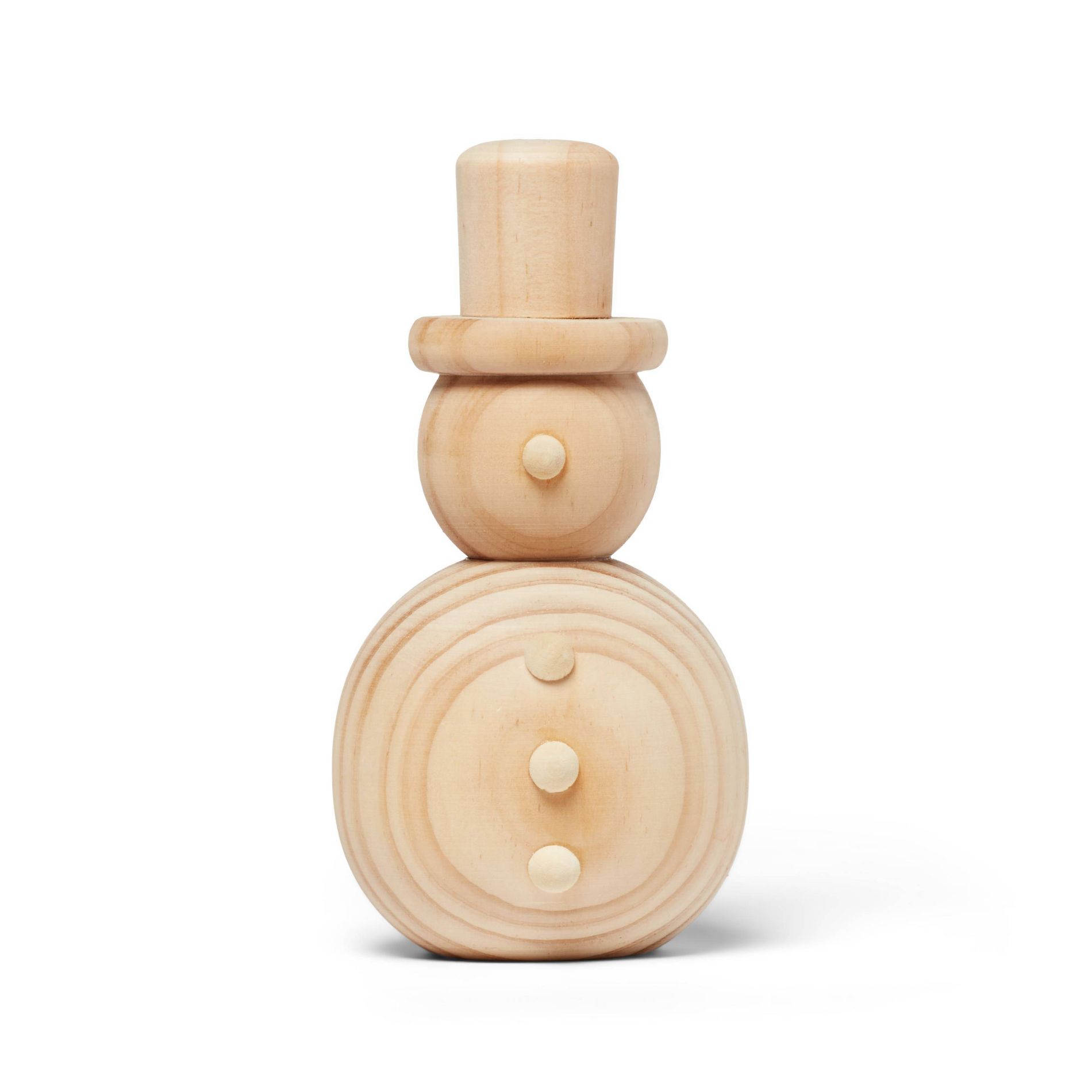Christmas Craft Snowman Turned Wood Base - Mondo Llama™