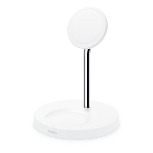 Belkin BOOSTCHARGE PRO 2 in 1 MagSafe Wireless Charger Stand - White (WIZ010TTWH-TL) - Certified - 1 of 4