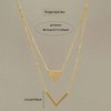 HTUTWOO Triangle Pendant Necklace V Shape Double Necklace Bosnian Style Minimalist Jewelry for Women - 4 of 4