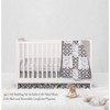 Bacati - Love  Gray/Silver 3 pc Crib Bedding Set - 3 of 4