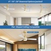Sofucor Low Profile Ceiling Fan With Lights Remote Control 48'' Modern Wood Blade Ceiling Fan For Bedroom Living Room Indoor Outdoor Farmhouse Patio - 2 of 4