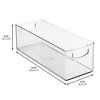 iDesign Plastic Stackable Pantry Bin with Handles for Cabinets or Fridge, Set of 2, Clear, Made in USA - 4 of 4