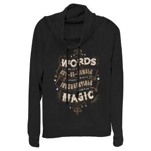 Juniors Womens Harry Potter Dumbledore Humble Wisdom Cowl Neck Sweatshirt - 1 of 4