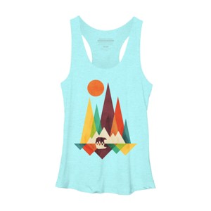 Women's Design By Humans Mountain Bear By radiomode Racerback Tank Top - 1 of 3
