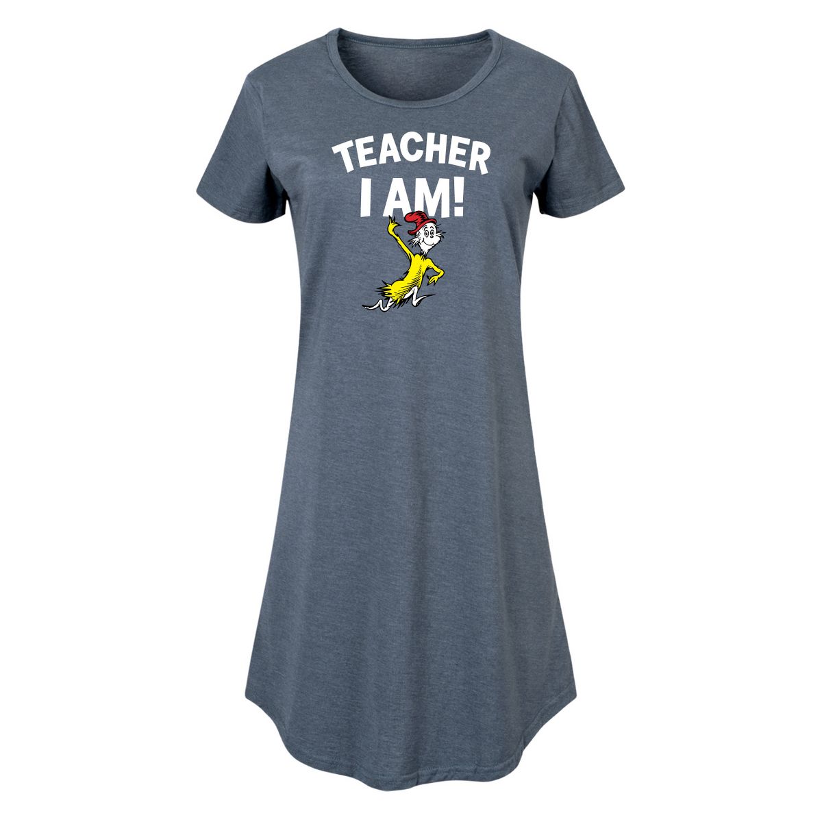 Women's - Dr. Seuss - Teacher I Am Graphic T-shirt Dress