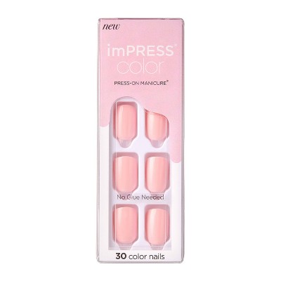 Kiss imPRESS Color Press-On Fake Nails - Pick Me Pink - 30ct