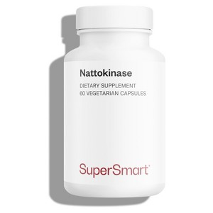 SuperSmart Nattokinase 2000FU or 100mg per Day - Japanese Natto Extract - Fibrinolytic Enzyme | Gluten Free - 60 Vegetarian Softgels - 1 of 1