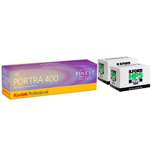 Kodak Professional Portra 400 Color Negative Film (35mm, 36 Exposures, 5-Pack) w/ Ilford HP5 Plus BnW Negative Film (35mm, 36 Exposures, 2-Pack) - 1 of 4
