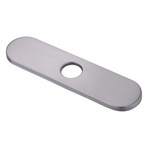 WOWOW 10 in. x 2.56 in. x 0.37 in. Stainless Steel Kitchen Sink Faucet Hole Cover Deck Plate - 1 of 4